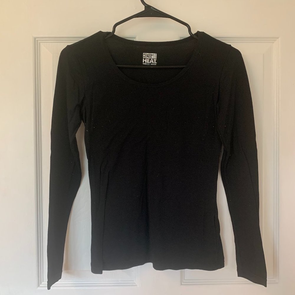 WOMEN'S LIGHTWEIGHT BASELAYER CREW TOP, Black, S